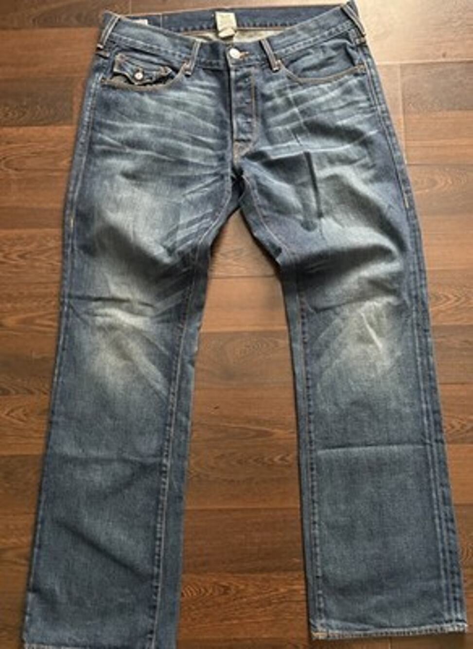 True Religion Ricky Straight Jeans Made in USA 36 x 33